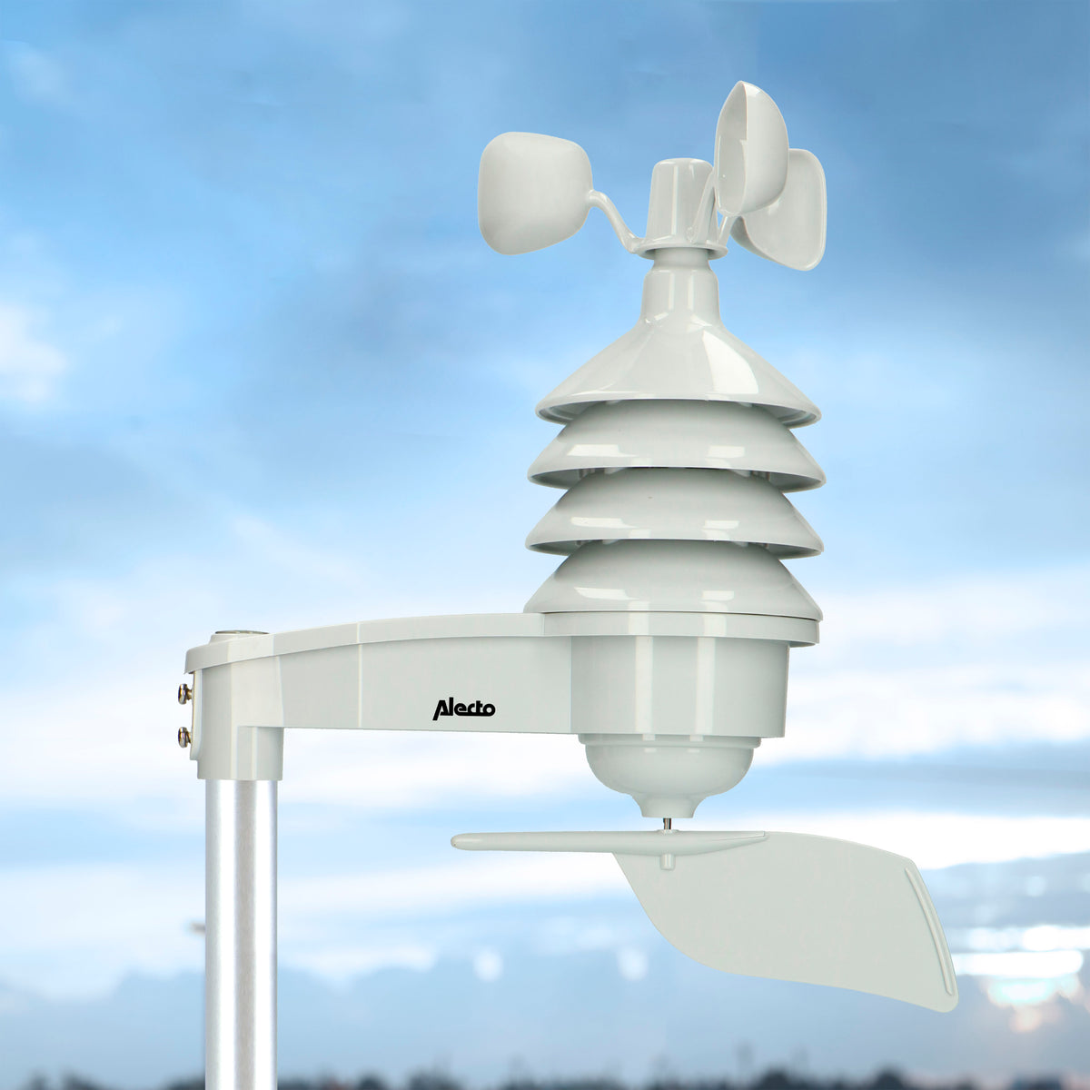 Alecto WS3875 - Professionelle 6-in-1 Wetterstation - Kabelloser Außensensor - Schwarz