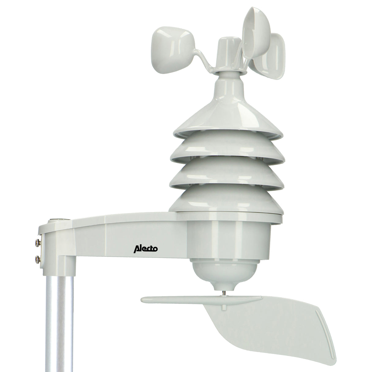 Alecto WS3875 - Professionelle 6-in-1 Wetterstation - Kabelloser Außensensor - Schwarz