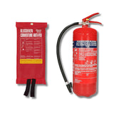 Alecto SB28 + BP-6 - Brandschutz-Set - Pulverlöscher BP-6 (6 kg) + Löschdecke SB28 (120 x 180 cm)