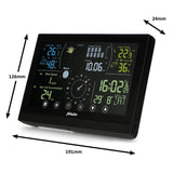 Alecto WS3875 - Professionelle 6-in-1 Wetterstation - Kabelloser Außensensor - Schwarz