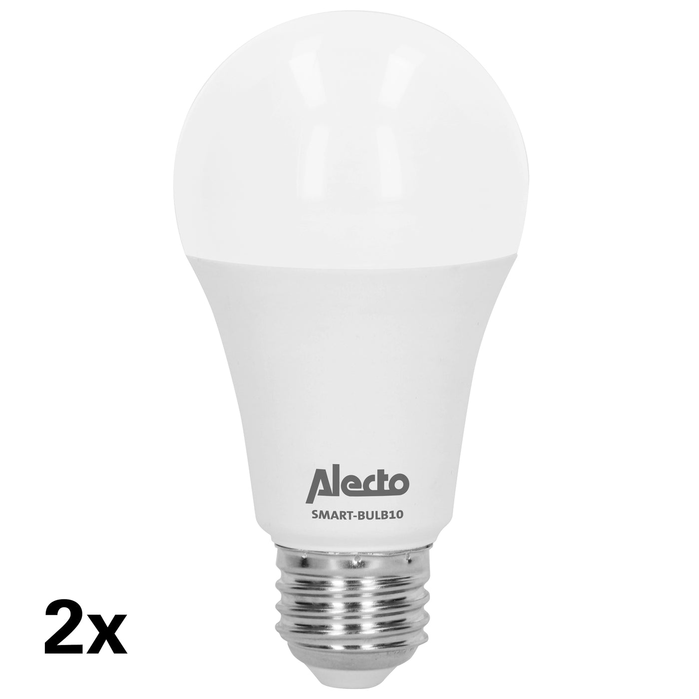 Alecto SMART-BULB10 DUO - Smarte WLAN LED-Lampe, 2er-Pack, weiß
