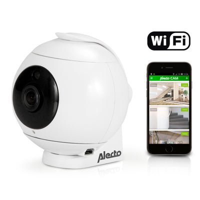 Alecto DVC-180 - WLAN-Innenkamera mit 180 Grad Bildwinkel - Weiß