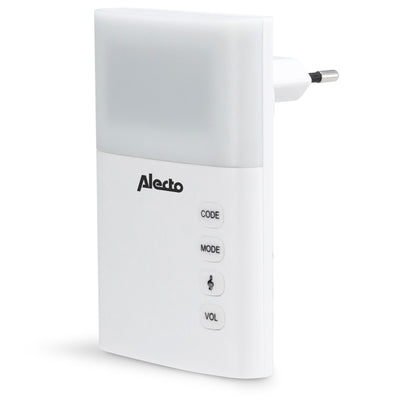Alecto ADB-19 - Funk-Türklingel mit Blitzlicht, Weiß