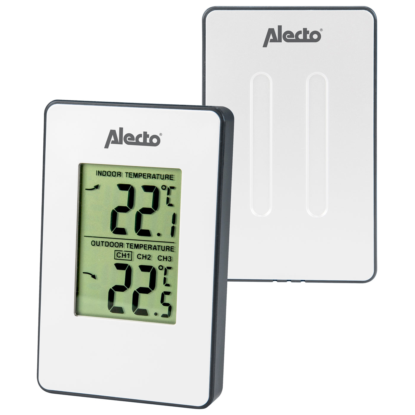 Alecto WS-1050 - Wetterstation mit kabellosem Außensensor, weiß