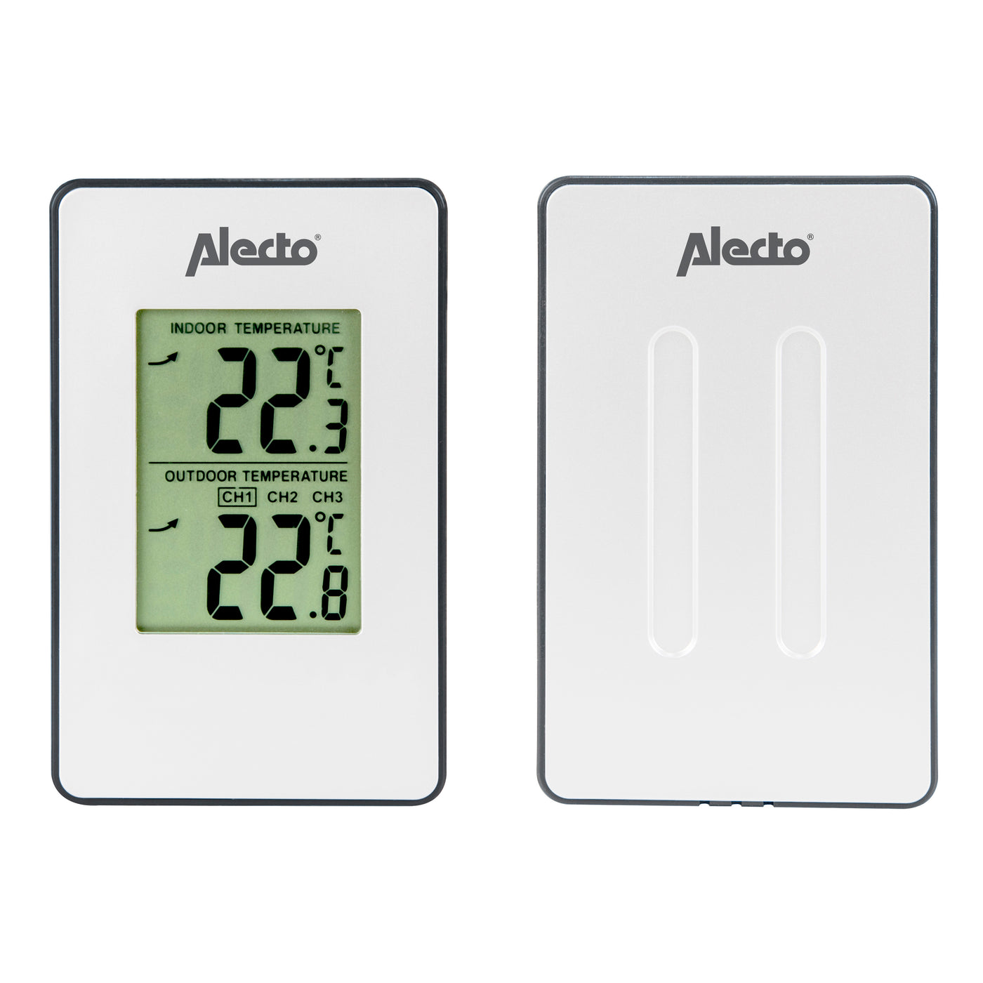 Alecto WS-1050 - Wetterstation mit kabellosem Außensensor, weiß