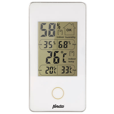 Alecto WS-75 - Digitales Thermometer / Hygrometer, weiß