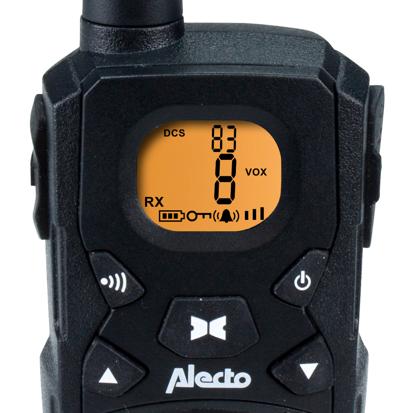 Alecto FR-50 - Set von zwei Funkgeräten, Reichweite von bis zu 8 Kilometern, schwarz/silber