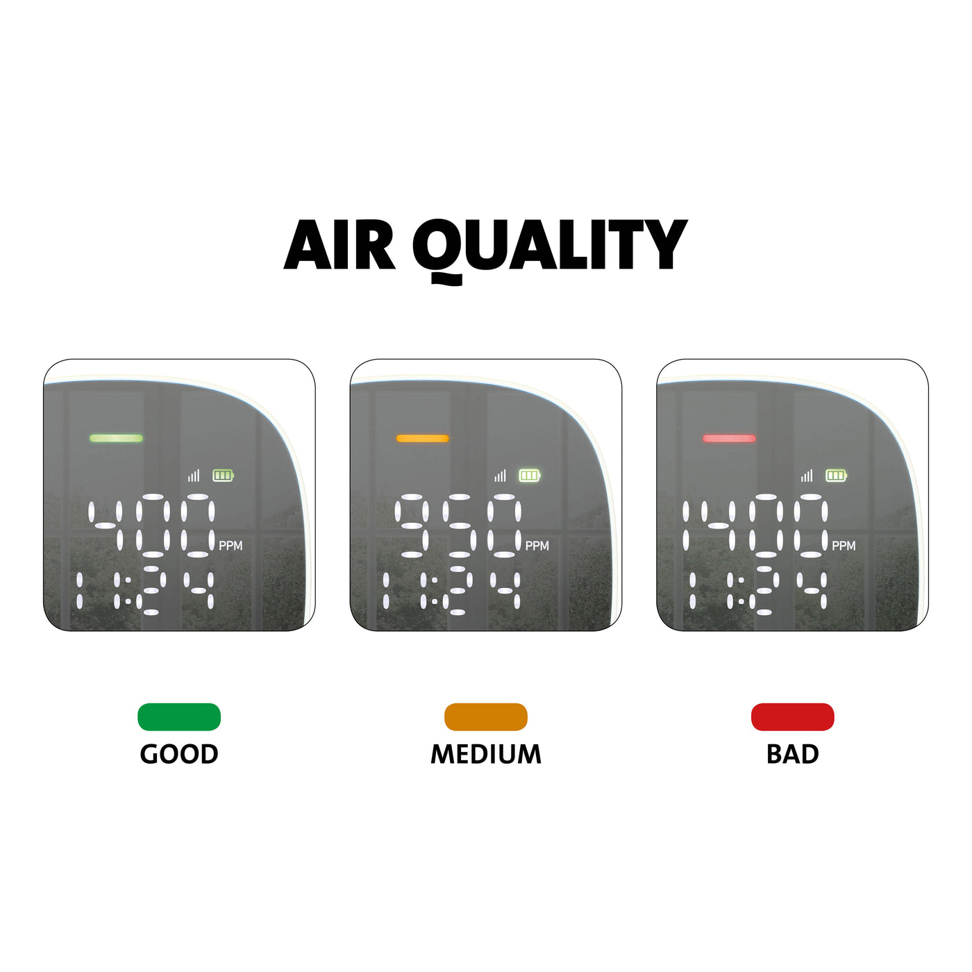 Alecto AQ30 - CO2-Messgerät mit NDIR-Sensor - mit Luftfeuchtigkeitsmesser