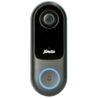 Alecto SMART-RING20 - Smarte WLAN-Türklingel mit Kamera, für Hausautomatisierung geeignet, Schwarz